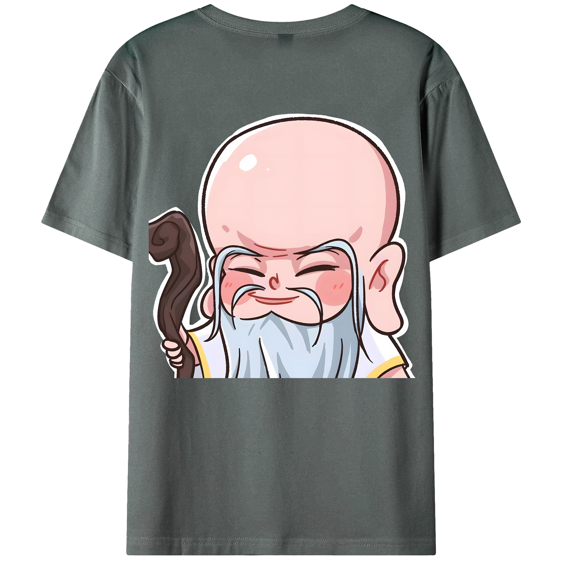 （画像用） Ne Zha 2 ナタ 魔童の大暴れ 綿100％ メンズ半袖Tシャツ（バックプリント） 通気性